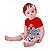 Body Vestido Flamengo Bolinhas Com e Tiara Oficial - Imagem 1