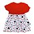 Body Vestido Flamengo Bolinhas Com e Tiara Oficial - Imagem 2