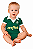 Body Bebê Palmeiras Verde Jogador Oficial - Imagem 1