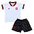 Conjunto Bebê Flamengo Uniforme Branco e Preto Torcida Baby - Imagem 3