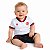 Conjunto Bebê Flamengo Uniforme Branco e Preto Torcida Baby - Imagem 1