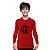 Camiseta Infantil Flamengo Manga Longa Vermelha Unissex - Imagem 1