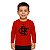 Camiseta Infantil Flamengo Manga Longa Vermelha Unissex - Imagem 1