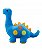Dinossauro Pelúcia Azul Bolinhas Coloridas 18cm - Imagem 3