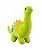 Dinossauro Pelúcia Verde Bolinhas Coloridas 18cm - Imagem 1