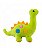 Dinossauro Pelúcia Verde Bolinhas Coloridas 18cm - Imagem 2