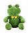 Sapo Pelúcia Verde Sentado com Gravata Amarela 31cm - Imagem 1