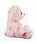 Urso Pelúcia Colorido Rosa e Verde Sentado 20cm - Imagem 3