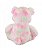 Urso Pelúcia Colorido Rosa e Verde Sentado 20cm - Imagem 4