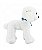 Cachorrinha Poodle Branco de Pelúcia Com Bandana Azul 23cm - Imagem 3