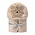 Cobertor Bebê Microfibra com Capuz Urso Ted 1,10 x 90Cm Papi - Imagem 1
