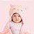 Cobertor Bebê Com Capuz Gatinha Rosa 1,10Mx85Cm Papi - Imagem 2