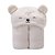 Cobertor Bebê Microfibra C/ Capuz Urso Bege 1,10x85Cm Papi - Imagem 1