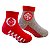 Kit 2 Pares de Meia Bebê Internacional Vermelho e Cinza - Imagem 1