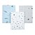 Kit Cueiro Bebê Flanelado 3 Pçs Estampa Espaço Papi 80x60cm - Imagem 1