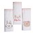 Kit Fralda Bebê 3 pçs Papi Friends Ursinha e Coelha 70x70Cm - Imagem 4