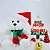 Urso Noel de Pelúcia Com Gorro de Natal 17cm - Imagem 3