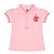 Camisa Polo Infantil Flamengo Rosa Oficial - Imagem 3