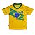 Camiseta Infantil Brasil com Escudo Santos Amarela - Imagem 2