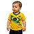 Camiseta Infantil Brasil com Escudo São Paulo Amarela - Imagem 1