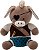Pelúcia Burrinho Pirata Capitão Duke Zip Toys 31cm - Imagem 1