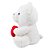 Urso de Pelúcia Branco Sentado Com Coração 19cm - Imagem 4