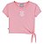 Blusa Corinthians Cropped Rosa Infantil Oficial - Imagem 2