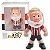 Boneco Mascote São Paulo Listrado Oficial Fut Toy 14cm - Imagem 1