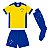 Uniforme Infantil Cruzeiro Goleiro Ouro Oficial - Imagem 3