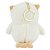 Chaveiro de Pelúcia Corujinha Branca 12cm - Imagem 2