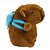 Chaveiro de Pelúcia Capivara Mochila Azul 11cm - Imagem 3