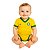 Body Bebê Palmeiras Verde e Amarelo Torcida Baby Oficial - Imagem 1