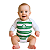Body Bebê Palmeiras Listras Manga Longa Oficial - Imagem 1