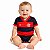 Body Bebê Flamengo Listrado Oficial Torcida Baby - Imagem 1