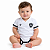Body Bebê Botafogo Branco e Preto Oficial Torcida Baby - Imagem 1