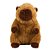 Pelúcia Capivara Sentada Marrom Escuro 22cm - Imagem 2