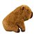 Pelúcia Capivara Sentada Marrom 17cm - Imagem 3