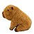 Pelúcia Capivara Sentada Marrom 17cm - Imagem 5