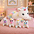 Pelúcia Unicórnio Kit Mãe Com 4 Filhotes 34cm - Imagem 1