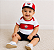 Conjunto Curto Vitória Kit Bebê Body Shorts e Boné Oficial - Imagem 1
