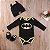 Kit Bebê Batman 3 Peças Body Manga Longa - Imagem 2