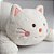 Gato De Pelúcia Infantil Branco Macio Almofada Decorativa - Imagem 3