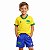 Uniforme Brasil Infantil Juvenil Amarelo Torcida Baby - Imagem 1