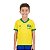 Camiseta Brasil Infantil Juvenil Amarela Torcida Baby - Imagem 1