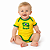 Body Bebê do Brasil Amarelo Manga Curta Torcida Baby - Imagem 1