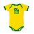 Body Bebê do Brasil Amarelo Manga Curta Torcida Baby - Imagem 3