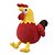 Galo de Pelúcia Em Pé Vermelho e Amarelo 34cm - Imagem 1