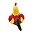 Galo de Pelúcia Em Pé Vermelho e Amarelo 34cm - Imagem 4