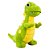 Dinossauro Pelúcia Verde Bolinhas Coloridas 34cm - Imagem 1