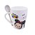 Caneca De Porcelana Com Colher Mickey & Minnie 310ml - Imagem 1